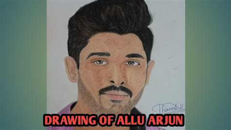 Drawing Allu Arjun Step By Step Easy Allu Arjun Stylish Star Colour