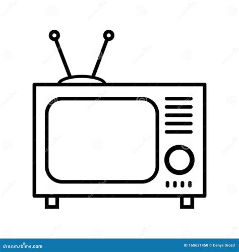 Television Icon Vector Tv Illustration Symbol Or Sign Stock
