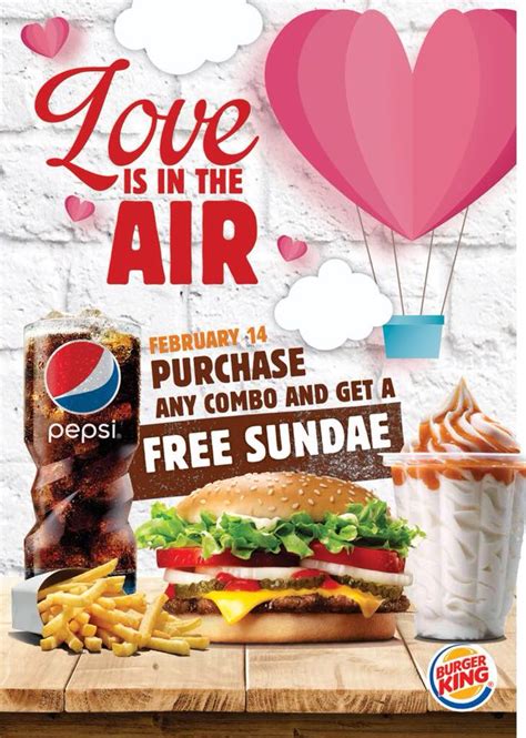 Burger King Valentines Day Offer Burger Poster