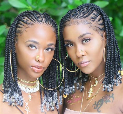 Shoulder Length Box Braids With Beads The Ultimate Style For 2023