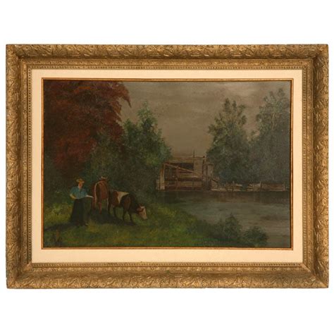 C1910 American Oil Painting On Tin At 1stdibs