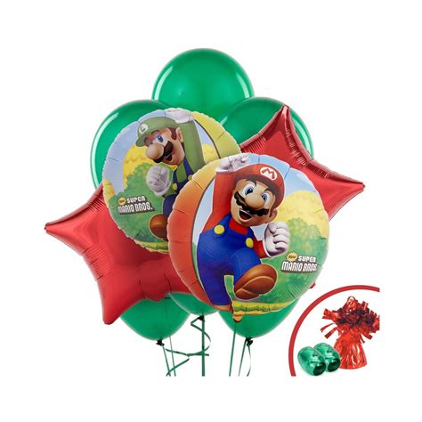 Super Mario Bros. Balloon Bouquet | Super mario birthday party, Super mario birthday, Super 