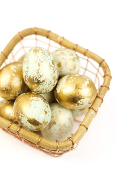 Diy Marbled Gold Easter Eggs Feast West