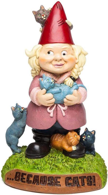 Bigmouth The Crazy Cat Lady Garden Gnome At Mighty Ape Nz
