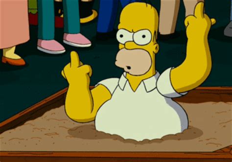Middle Finger Simpsons WiffleGif