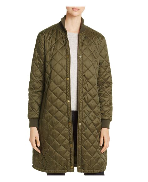 Lyst Barbour Ebbertson Long Quilted Coat In Green