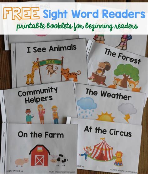 A Ton Of Sight Word Readers For Free Great For Beginning Readers