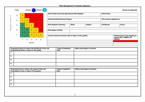 Risk Register Template Excel Risk Register Excel Template Free Of