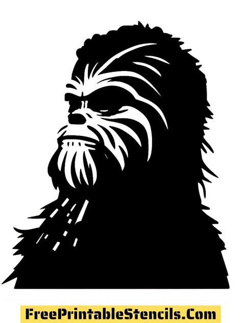 29 Free Printable Chewbacca Stencils Silhouettes And Templates Free
