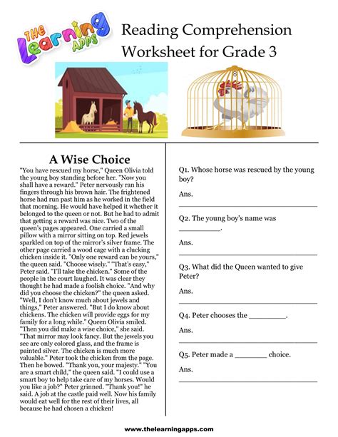 Printable Reading Materials For Grade 3