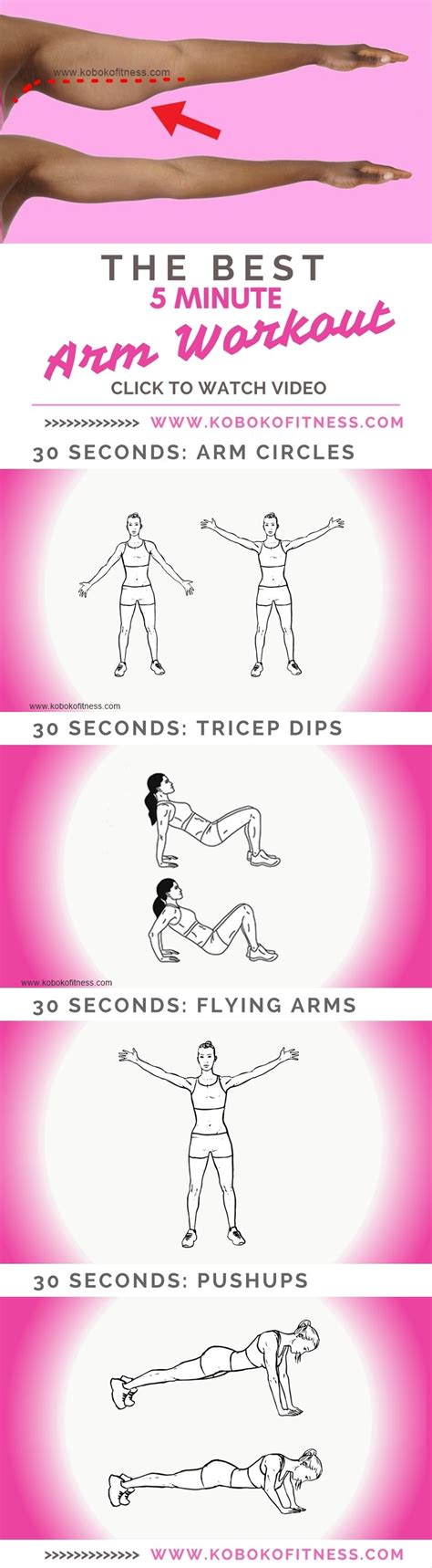Watch the form shown by the why it's a winner: 5 Minute Arm Workout for Perfect, Toned Arms - Get Healthy ...