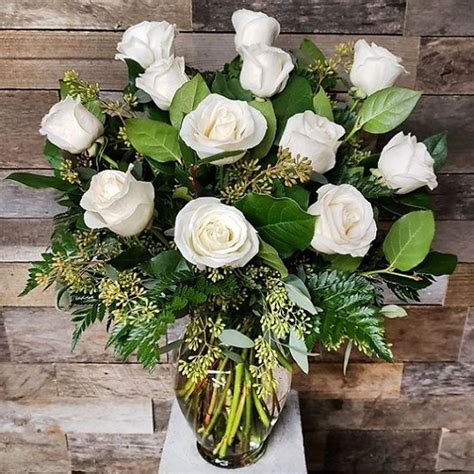 Gorgeous White Dozen Roses Voted Best Of The Best In The South Shore