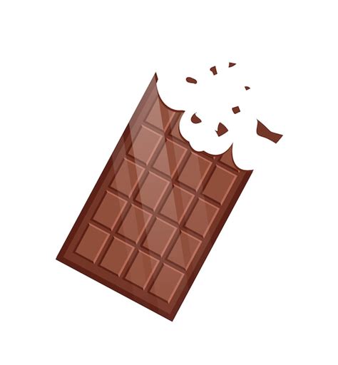 Premium Vector Bitten Chocolate Bar