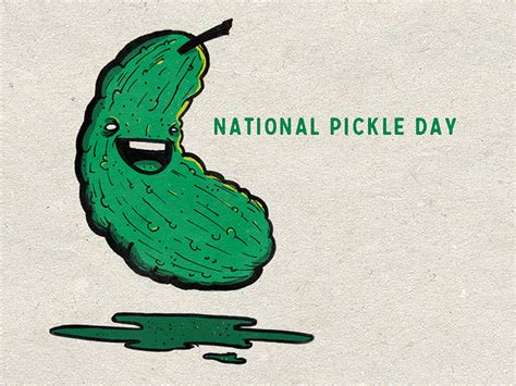 November 14th National Pickle Day By Justin Miller On Dribbble