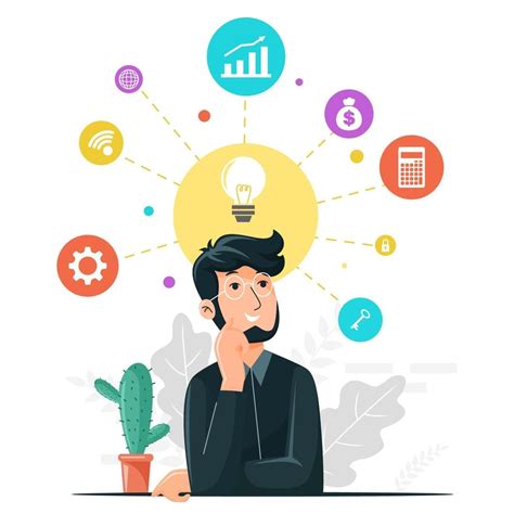 Flat Mind Map With Entrepreneur Character 3180232 Vector Art At Vecteezy