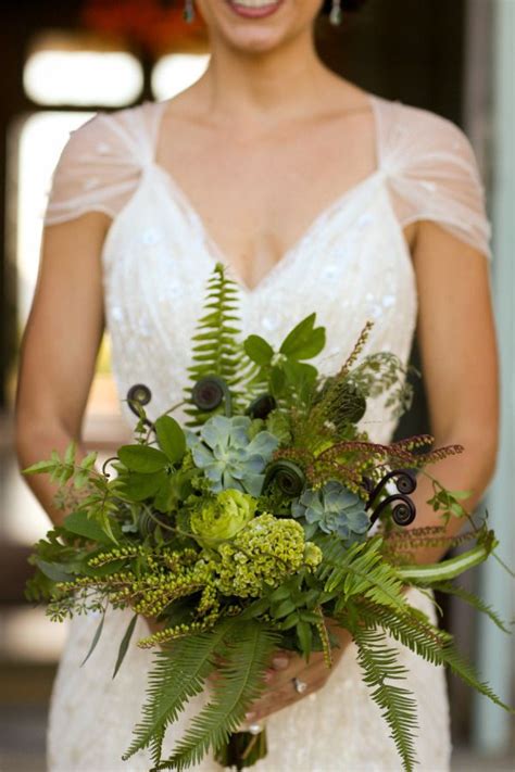 20 Green Bouquets For Earth Day In 2024 Green Wedding Bouquet Fern