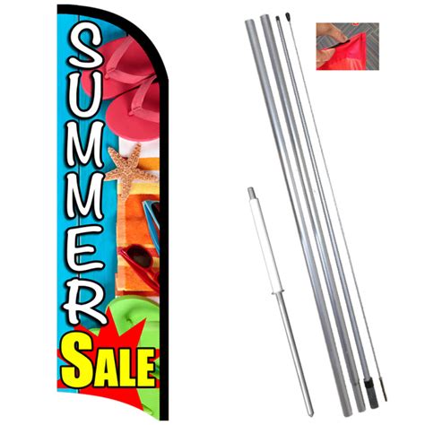 Summer Sale Premium Windless Feather Flag Bundle Complete Kit Or Optional Replacement Flag Only