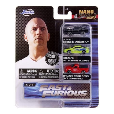 Jada Toys Nano Hollywood Rides Fast And Furious Nv1 Set Of 3 Diecast Figures 1 Unit Fred Meyer