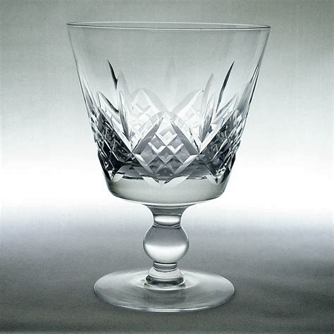 Stuart Crystal Glengarry Low Water Goblet Glass Cut Pattern