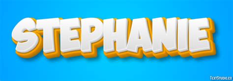 Stephanie Text Effect And Logo Design Name