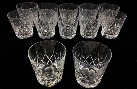Lot 12 4in Royal Doulton Crystal Tumbler Glasses