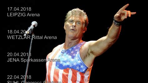 David Hasselhoff On Tour 2018 30 Years Looking For Freedom Youtube