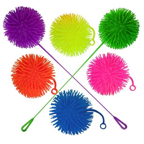 Set Of 6 Jumbo 5 Light Up Puffer Ball Yo Yos By Pudgy Pedros Party Supplies Toys