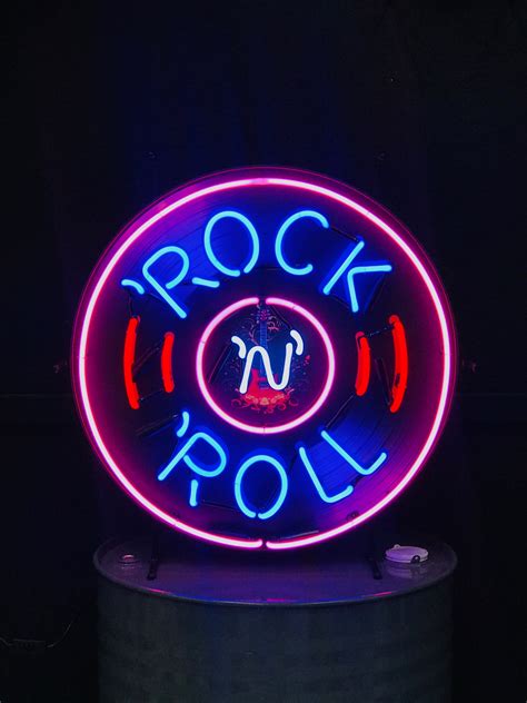 Rock N Roll Neon Sign Mancave Madness