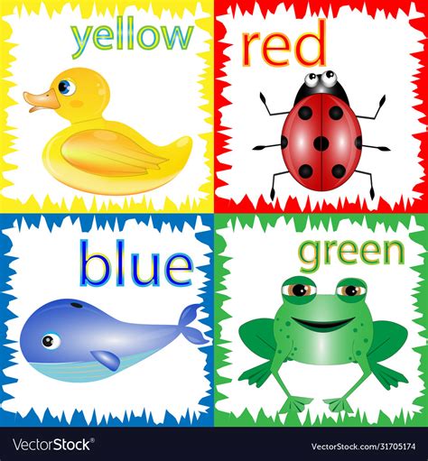 Cartoon Primary Colors Royalty Free Vector Image