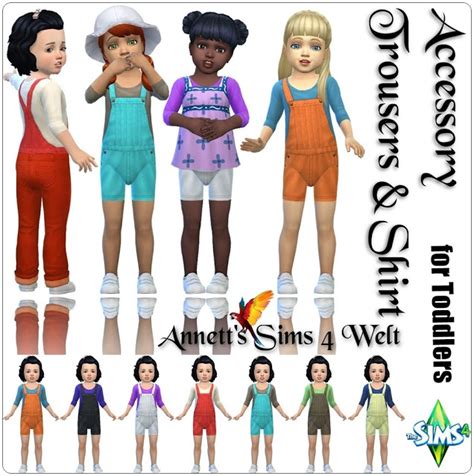 Toddlers Acc Trousers And Shirts At Annetts Sims 4 Welt Sims 4 Updates