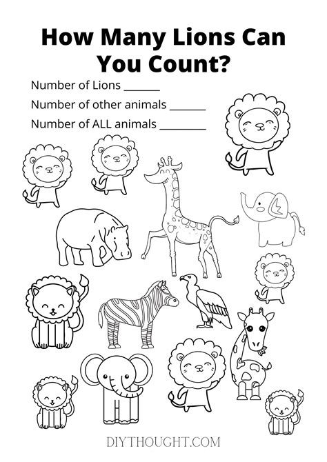 Free Seek And Count Printable Worksheets Diy Thought