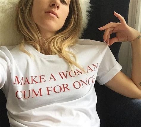 HahayuleMAKE A WOMAN CUM FOR ONCE Fashion Tumblr T Shirt Women Red