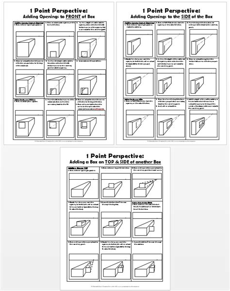 1 Point Perspective Lesson Plan 1 Boxes Create Art With Me
