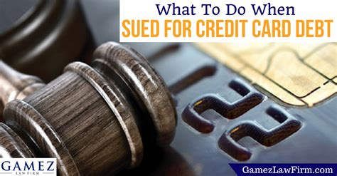 Why is my credit card company suing me? What To Do When Sued For Credit Card Debt | Credit cards ...