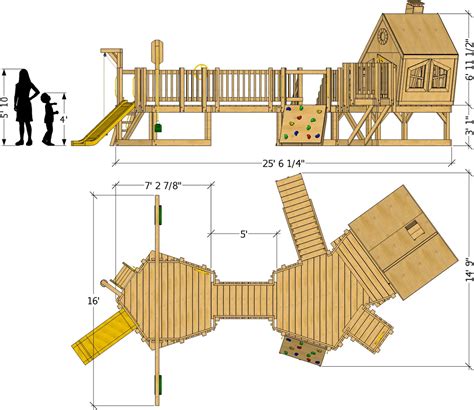 Swing Set And Playhouse Plan For Toddlers Looney Lodge Playground Plan
