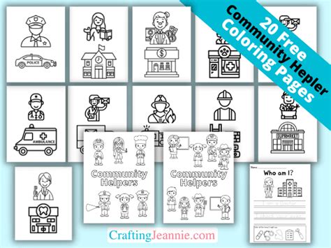 20 Community Helper Coloring Pages FREE Printable