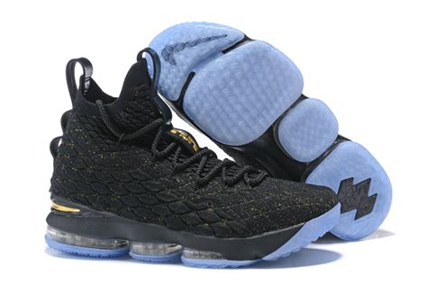 To cater lebron james's need for propulsion and protection, there are a number of air additions in his signature line over the years. Men's Nike LeBron 15 Black/Metallic Gold 897648-006 For Sale