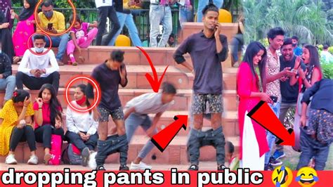 Dropping Pant In Public 😂 With Twist Epic Reaction 😂 Aatif Prankster Youtube
