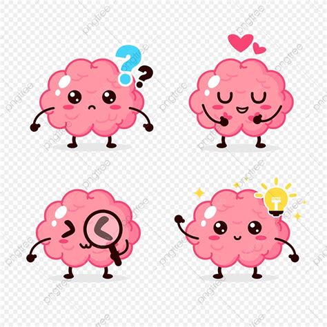 Mascota De Dibujos Animados De Personaje De Cerebro Clipart De Cerebro Movimiento Dibujos