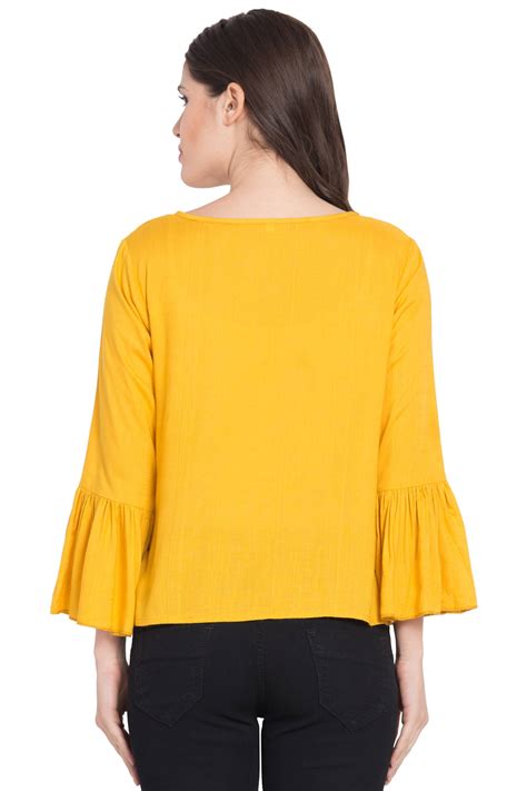 Buy Shreemanya Women Fancy Top Yellow Color Casual Top For Women And