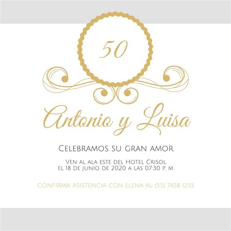 Álbumes 90 Imagen Tarjetas De 50 Aniversario De Bodas Para Imprimir