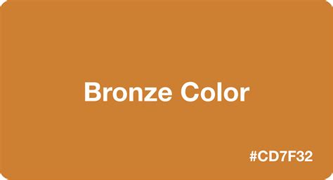 Bronze Color Hex Code Cd7f32