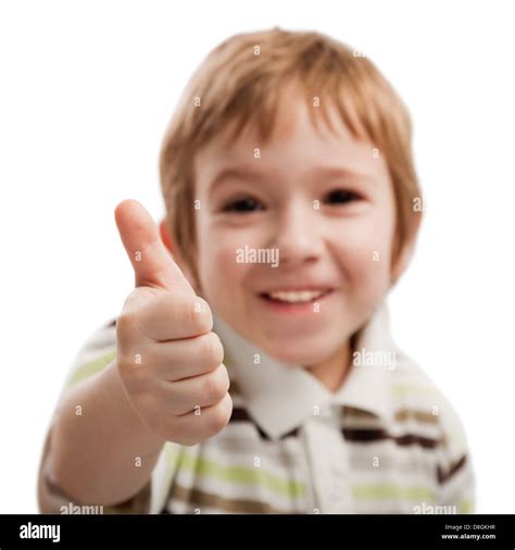 Child Gesturing Thumb Up Stock Photo Alamy