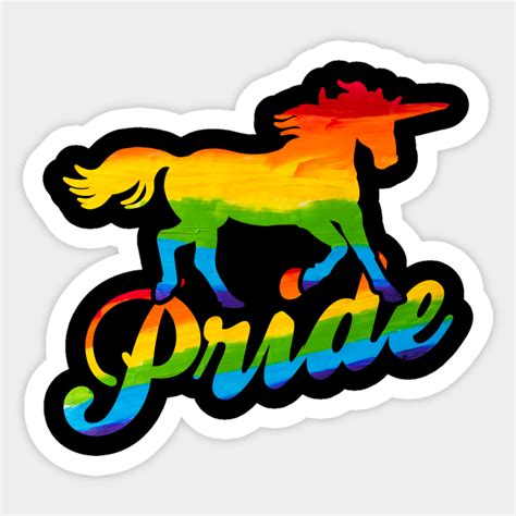 Colorful Unicorn LGBT Lgbt Sticker TeePublic