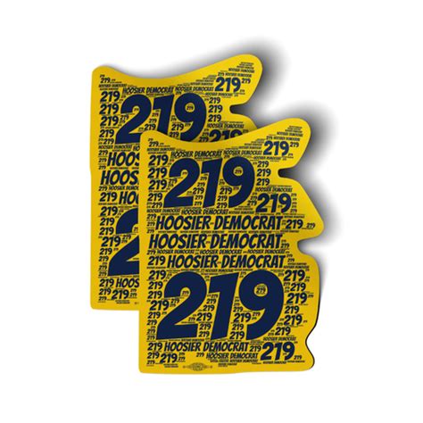 Area Code 219 4 X 55 Vinyl Sticker Pack Of Two Indiana