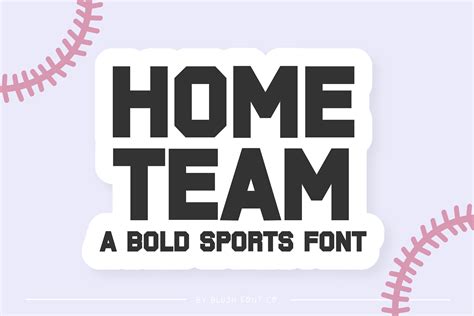 Home Team Bold Sports Block Font — Blush Font Co