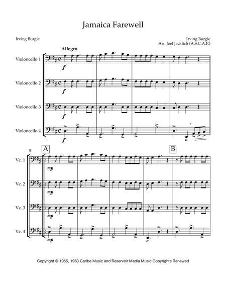 Jamaica Farewell By Irving Burgie Digital Sheet Music For Score And