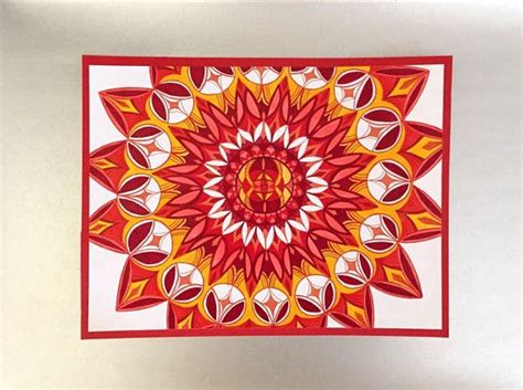 Red Orange And Yellow Sun Mandala Art Sun Mandala Mandala Art