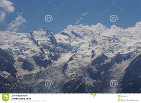 Beautiful Mountain Scenery Mont Blanc Stock Image Image Of