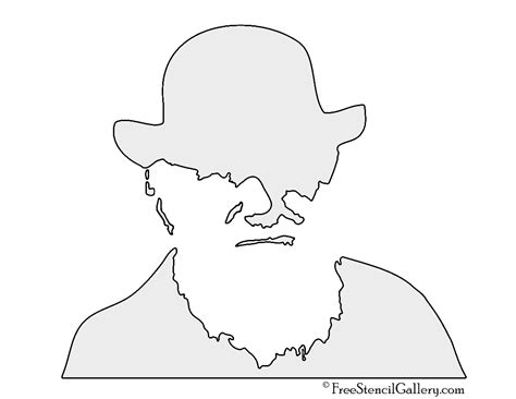 Charles Darwin Stencil Free Stencil Gallery